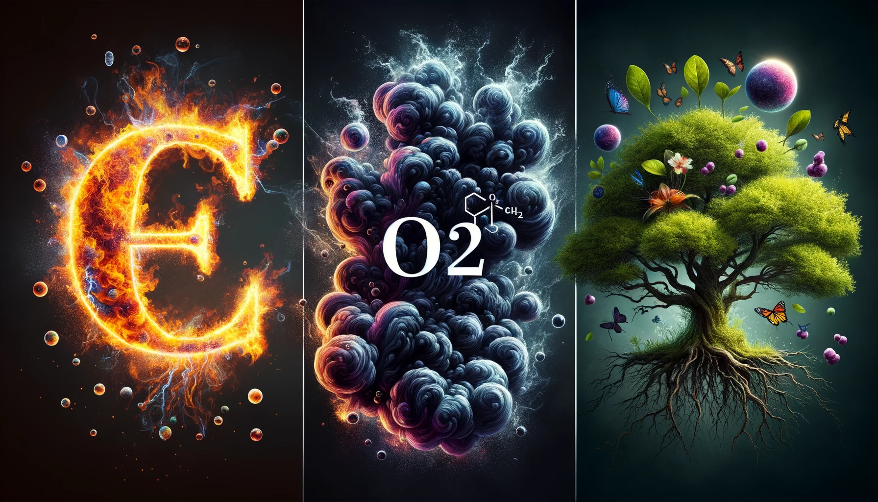 Electrons spark fire, in oxygen's poison dance, water gives us life